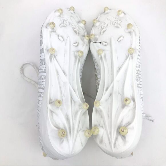Adidas Adizero Primeknit White 8.0 Three Stripe Life Football Cleats - Picture 12 of 14